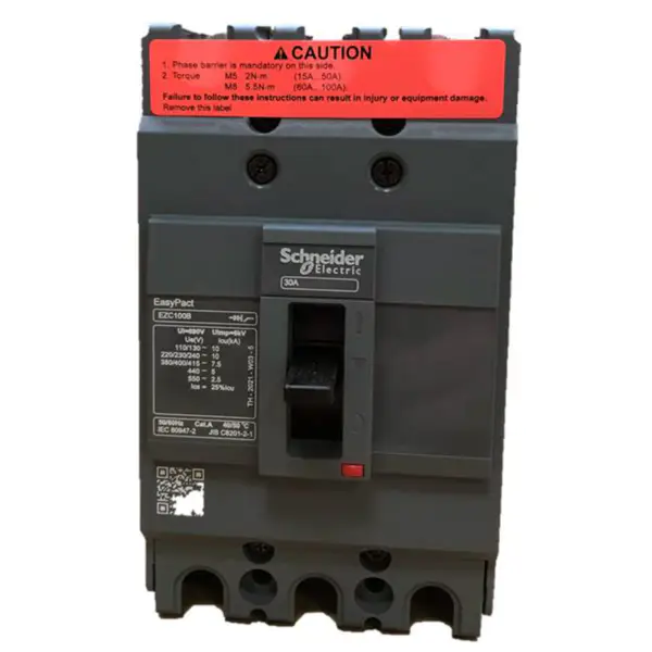 3-poliger Schutzschalter mit Panzergehäuse Easypact EZC100B 3P30A