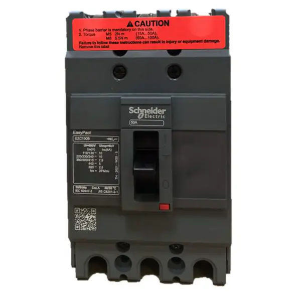 3-poliger Schutzschalter mit Panzergehäuse Easypact EZC100B 3P50A