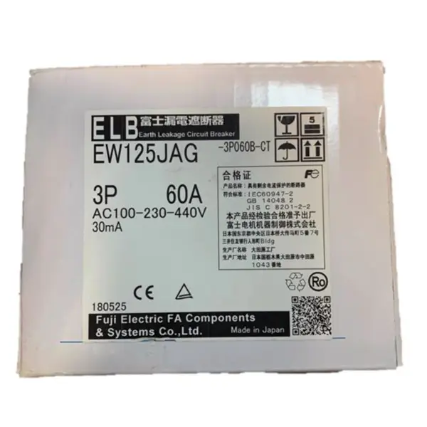 Fuji-Schutzschalter EW125JAG 3P 60A 15~125A