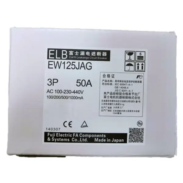 Fuji-Schutzschalter EW125JAG 3P 60A 15~125A