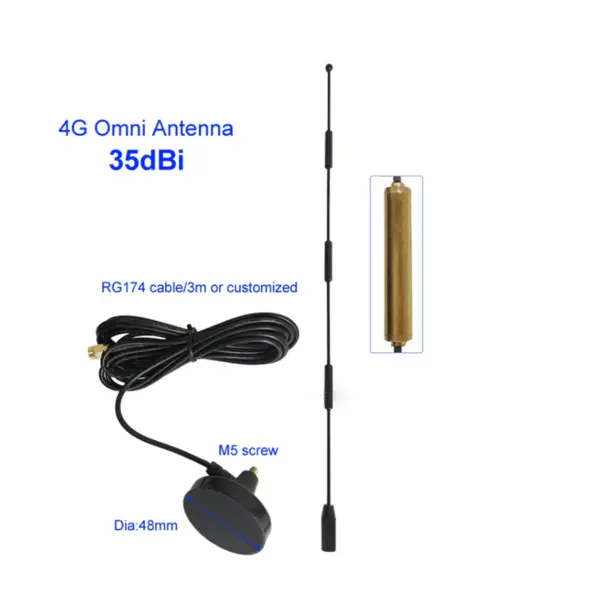 600-6000Mhz 5G Antenne omnidirektional sma Buchse zu ipex4 Pigtail für sierra wireless EM9190/EM9191/EM7690/Telit FN980m