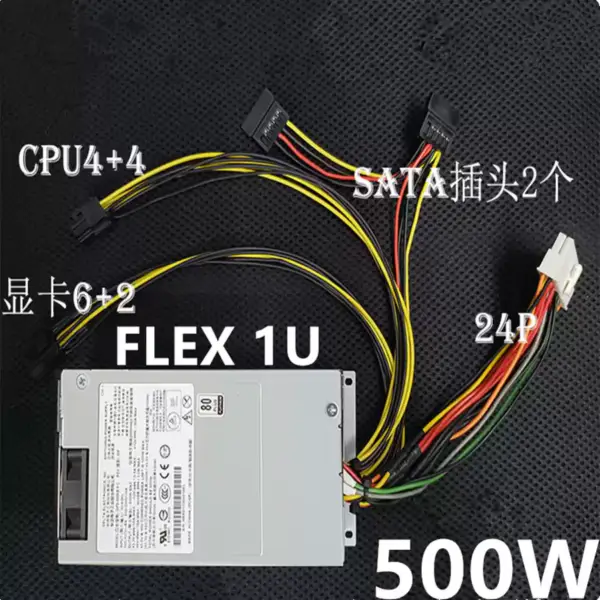 Netzteil für FSP 80plus Platinum Flex ITX LOLI GEN8 NAS Small 1U K39 S3 M24 500W Schaltnetzteil DPS-500AB