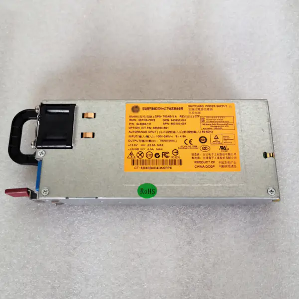 750W Platin-Netzteil Gemeinsamer Steckplatz PSU Hot Plug 660183-001 656363-B21 643995-001 643932-001 DPS-750AB-3 HSTNS-PL29