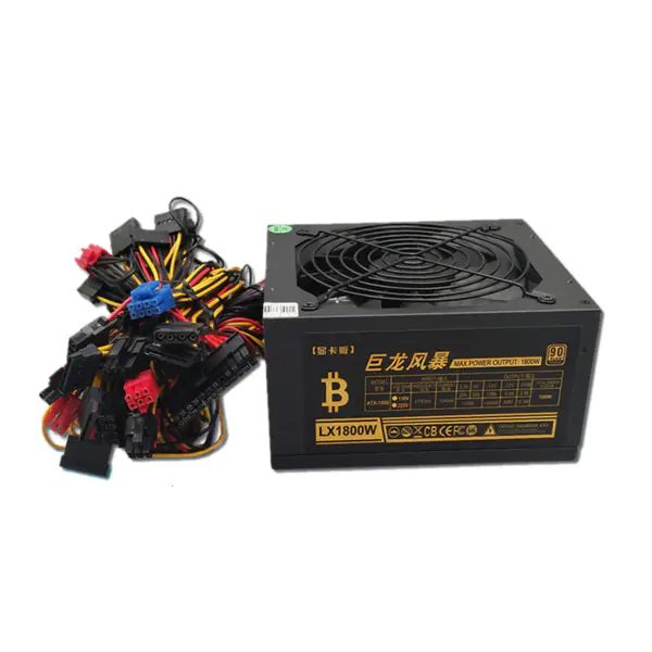 1800W PSU Bitmain Dragon Storm LX1800W Mehrkanal-Server-Netzteil 16*(6+2Pin) für GPU-Rig