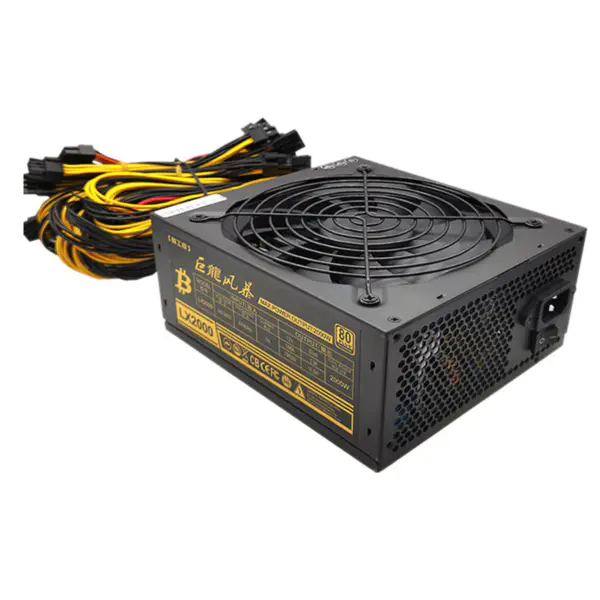 2000W PSU Bitmain Dragon Storm LX2000W Multiple Channel Server Power Supply 16*(6+2Pin) For GPU Rig