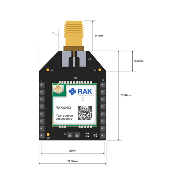 RAK811 Low-Power Long Range LoRa Technology Transceiver Modul Semtech SX1276 STM32 Chip LoRaWAN 1.0.2