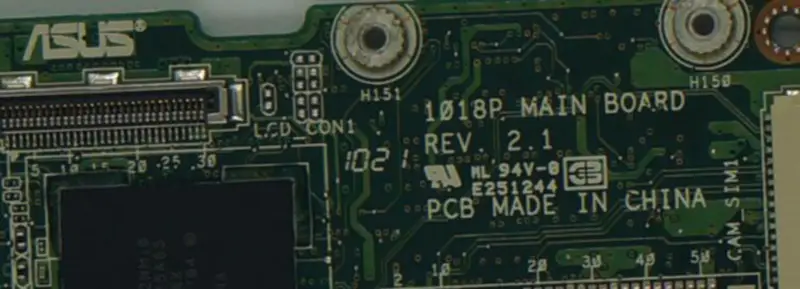 Asus 1018p Hauptplatine