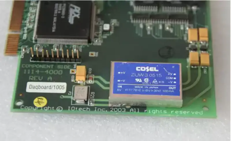 COMPONENT SIDE 1114-4000 REV A COPYRIGHT Card daqboard/1005 industrial motherboard