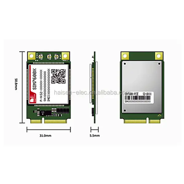 4G CAT-M&NB-IoT-Modul SIM7600E-PCIE LTE CAT1 Mini PCIE Adapterkarte GNSS-Systeme GSM-Modul SIM7600G-PCIE