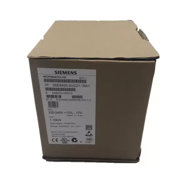 Siemens MICROMASTER 420 1.1KW Umrichter 6SE6420-2UC21-1BA1