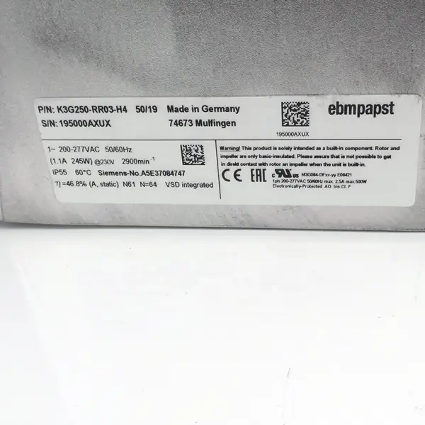 Ebmpapst K3G250-RR03-H4 Lüfter