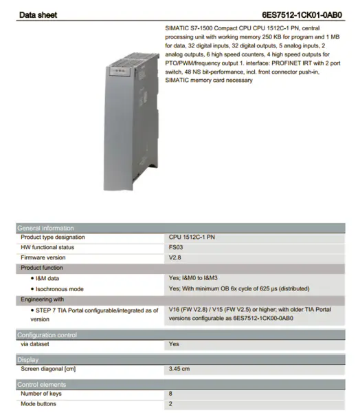 Siemens PLC plc simatic 6ES7 195-7HF80-0XA0 6ES71957HF800XA0