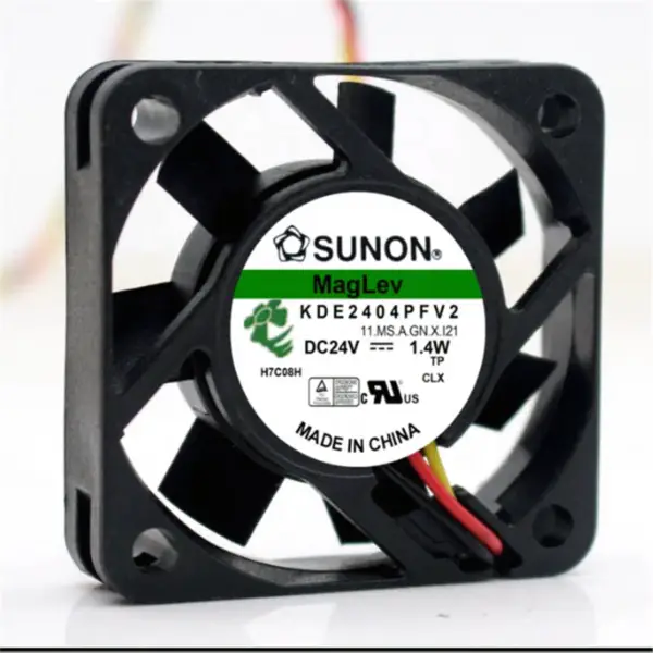 Original New Sunon KDE2404PFV2 4010 40*40*10mm 24VDC 1.4W 5800RPM 2 Pin Axial Mini Cooling Fan for CPU Inverter
