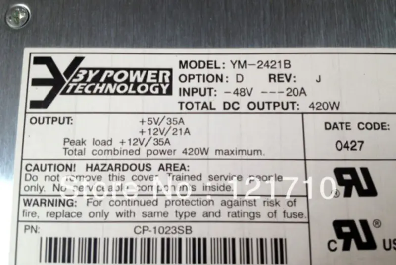 SUN AC-Netzteil YM-2421B CP-1023SB 370-6798-01für SUN StorEdge SE 3300 3100 3510 Industrie-Motherboard