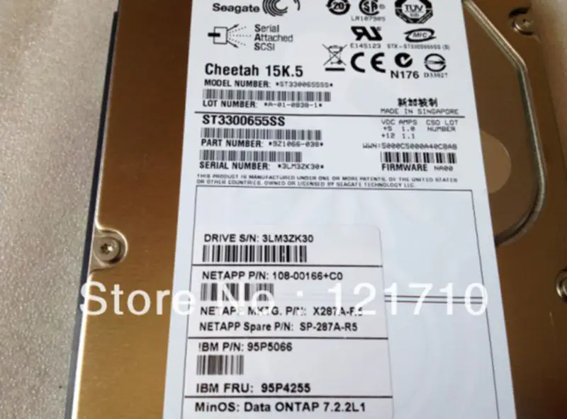300G FC ST3300655SS 15K.5 X287A-R5 SP-287A-R5 95P5066 95P4255 für NetAPP-Storage-Industrie-Motherboard