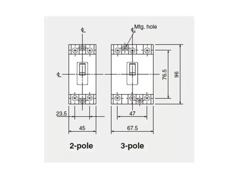 neu und original NF-30CS 2P 3A 500VAC Mitsubishi MCCB Molded-case Circuit Breakers