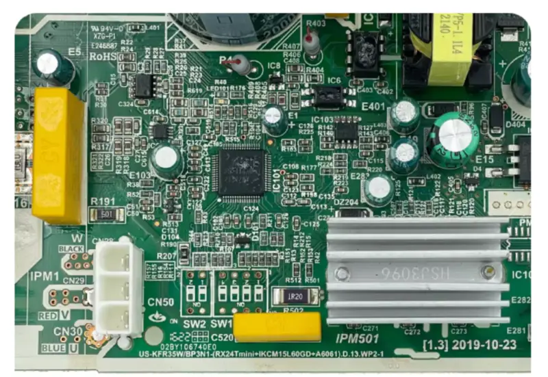 US-KFR-35W/BP3N1-(RX24Tmini+IKCM15L60GD+A6061).D.13.WP2-1 PCB 17122000047115 Midea Air Conditioner Control Board