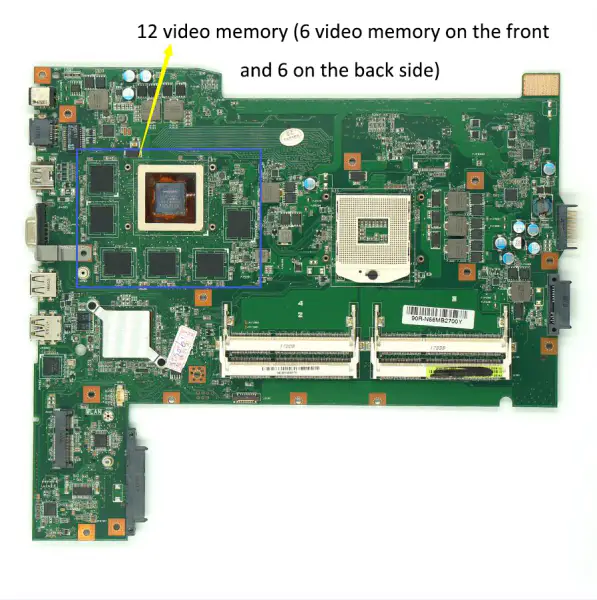 Asus G74SX Hauptplatine