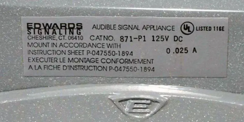EDWARDS SIGNALING 871-P1