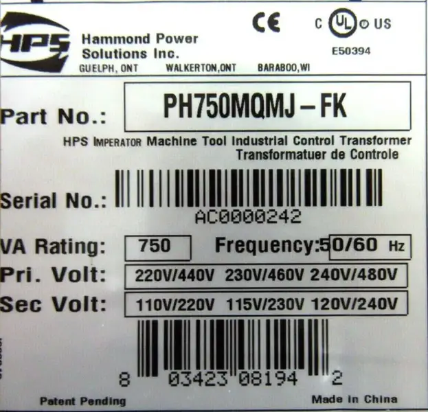 HAMMOND STROM PH750MQMJ-FK