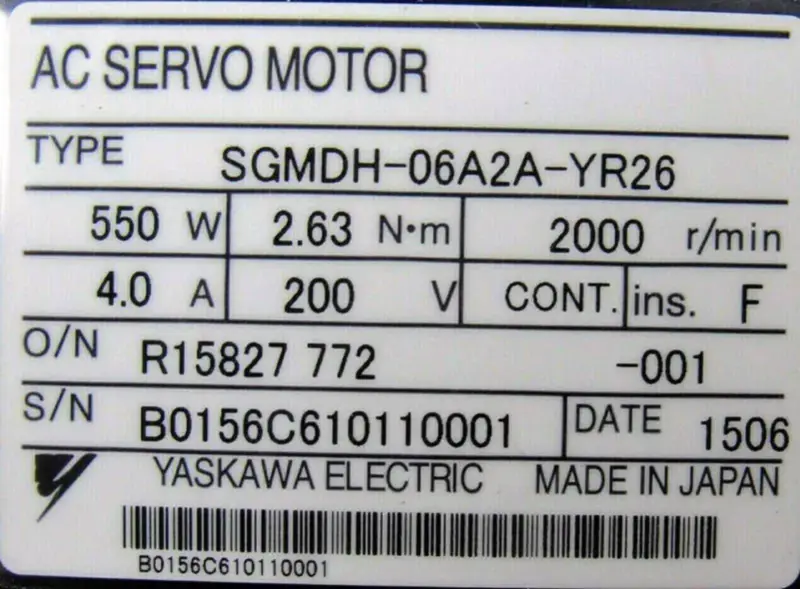 YASKAWA ELEKTRISCH SGMDH-06A2A-YR26