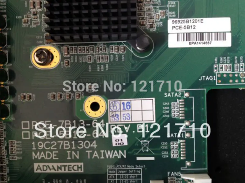 Advantech-Karte PCE-5B12-64 REV.B1 PCI- und ISA-Steckplatz Industrie-Motherboard