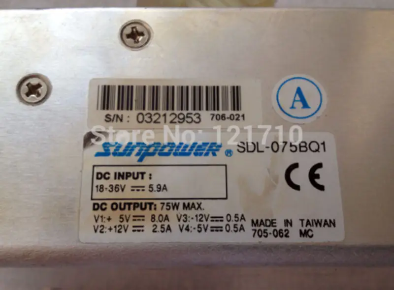 Advantech Netzteil SUNPOWER SP-2507 SDL-075BQ1 für TREK-756 Computer Industrie Motherboard