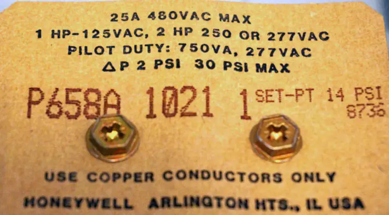 HONIGWELL P658A-1021