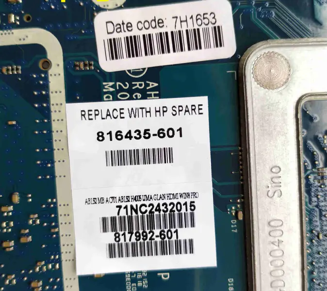 HP 816435-001 816435-501 816435-601 LA-C701P I3-4005U Hauptplatine