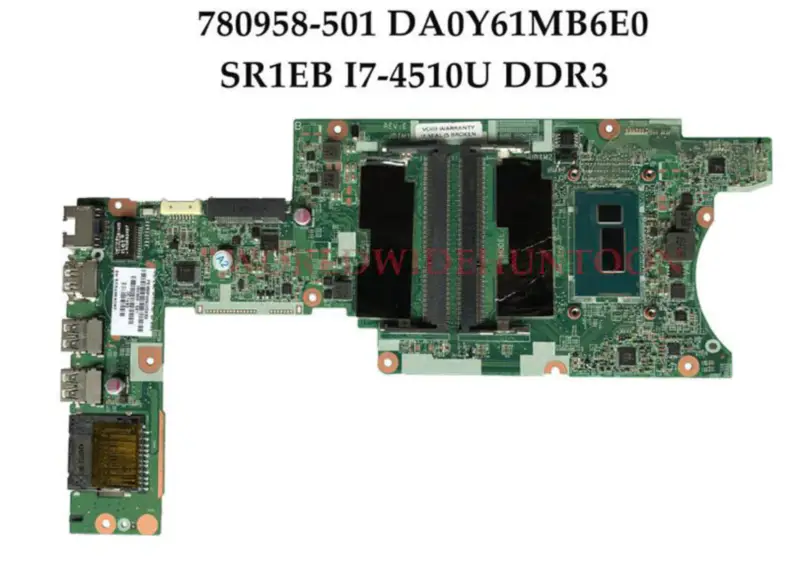 HP Pavilion X360 15-U 780958-501 DA0Y61MB6E0 SR1EB I7-4510U DDR3L Laptop-Motherboard