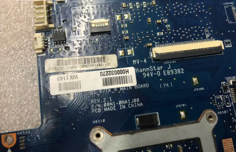Toshiba Satellite L775 L775-S7105 REV 2.1 H000032270 PN:08N1-0NA1J00 Intel HM65 DDR3 Laptop-Motherboard