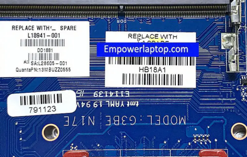 HP OMEN 17-AN 17T-AN L18941-001 L18941-501 L18941-601 DAG3BBMBCG0 Motherboard 1060 3GB i7-8750H
