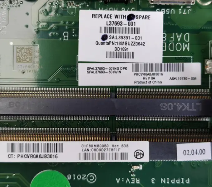 HP 260 G3 DM F80A DAF80AMB6B0 L37693-001/601 Hauptplatine