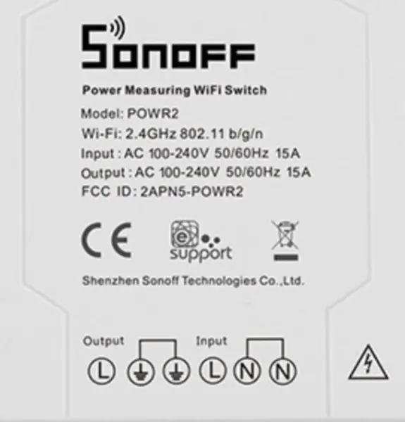 SONOFF Pow R2 WiFi Switch mit Stromverbrauchsmessung WiFi Power Switch 15A Smart Wifi Switch Controller
