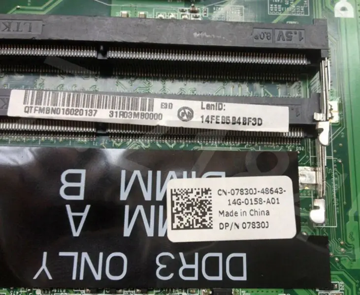 Dell 07830J DA0R03MB6E0 Hauptplatine