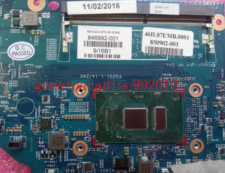 HP 846992-001 Hauptplatine