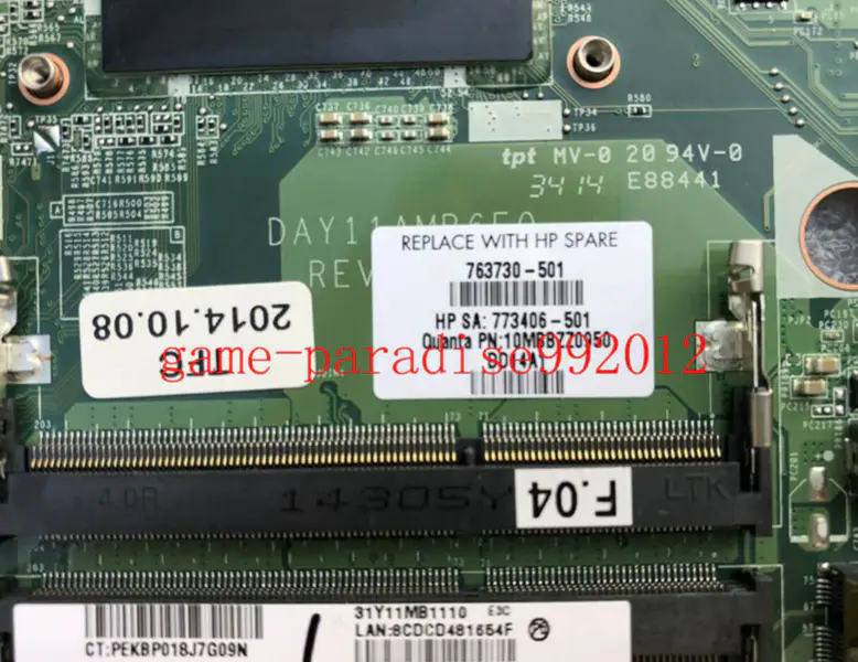 HP 763730-501 Hauptplatine
