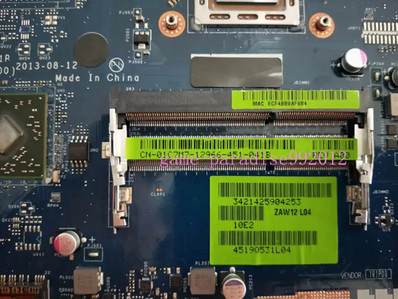 Dell 01C7M7 Hauptplatine