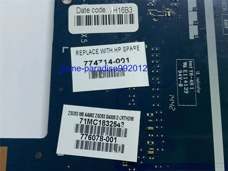 HP 774714-001 Hauptplatine