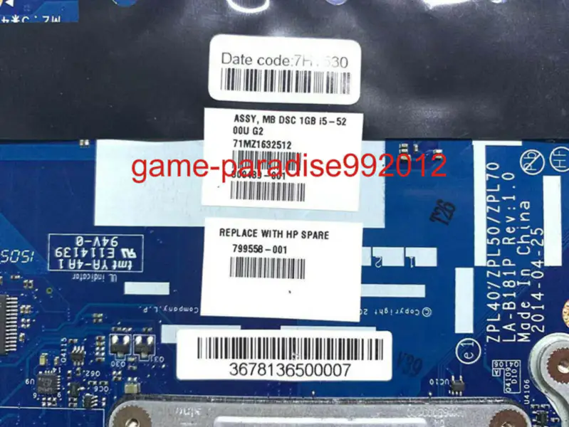 HP 799558-001 Hauptplatine