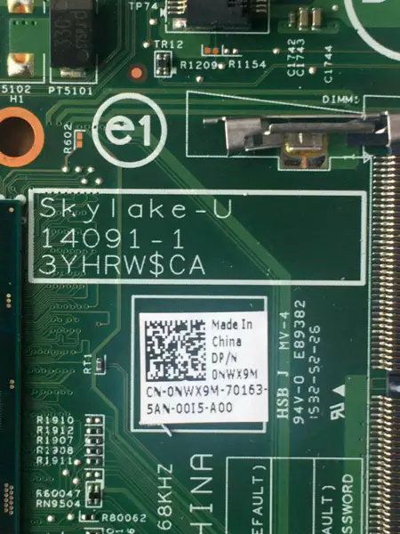 Dell 0NWX9M Hauptplatine