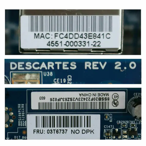 Lenovo 03T8422 Hauptplatine