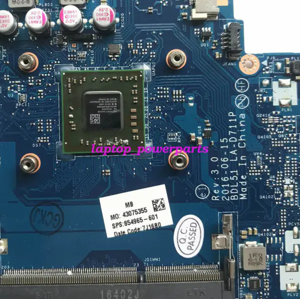 HP 854965-601 HP Pavilion 15-BA 15-AU 15Z-BA000 Hauptplatine ATX Hauptplatine