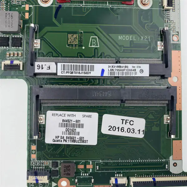 HP 15-AB 15Z-AB 17-G AMD 844521-001 844521-601 DA0X21MB6D0 Motherboard