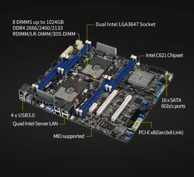 Asus Z11PA-D8 Hauptplatine
