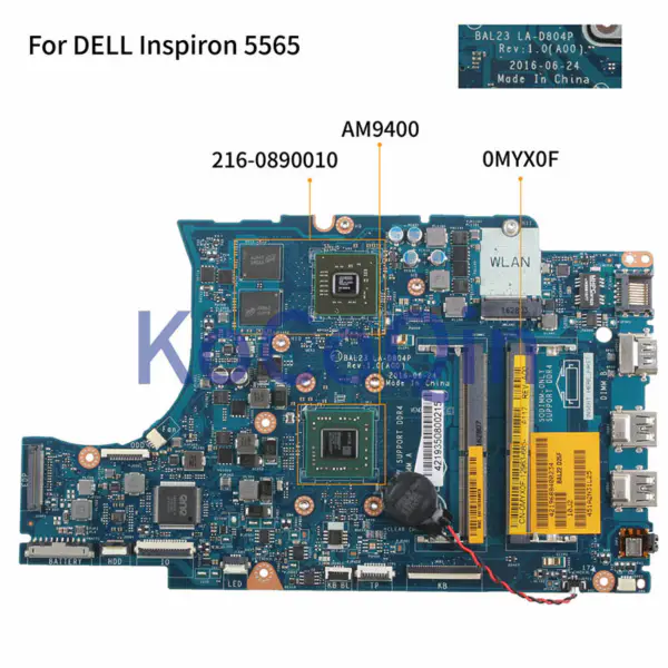 Dell 0MYX0F LA-D804P motherboard
