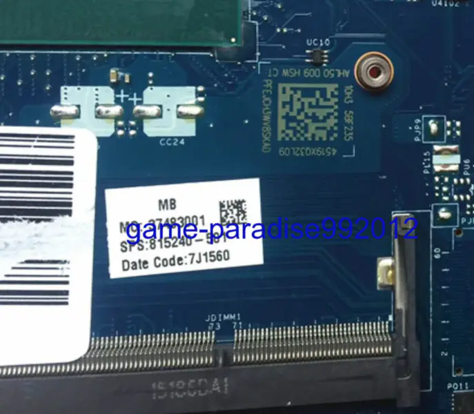 HP 815240-501 Hauptplatine