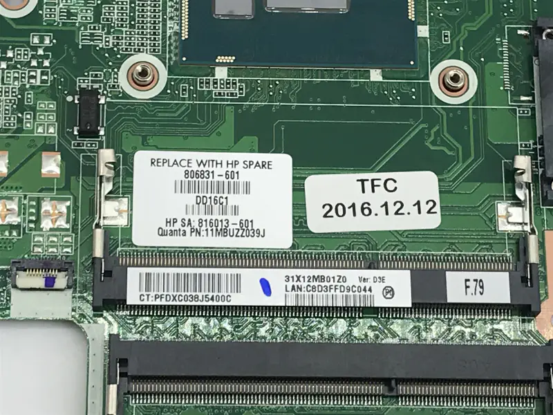 HP Pavilion 924726-001 924726-601 LA-E831P 15-BW Hauptplatine