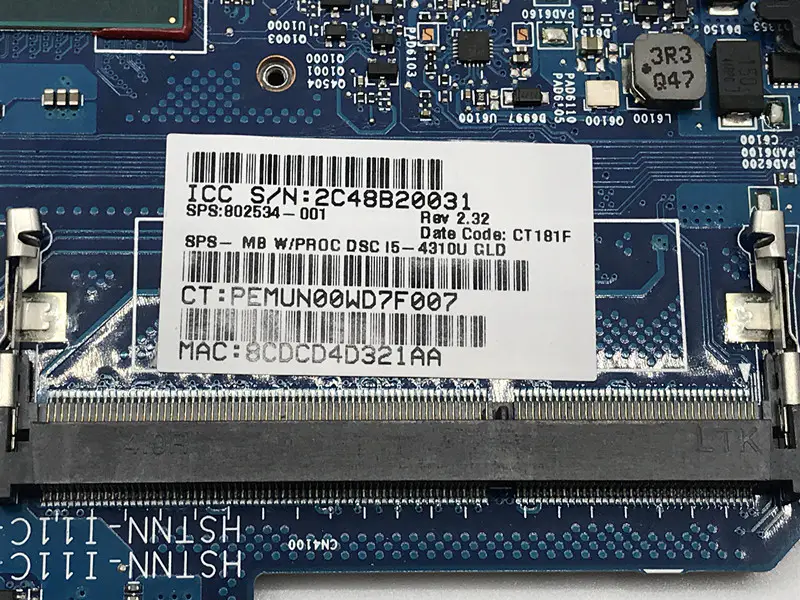 HP 836094-001 836094-501 836094-601 DAX1BDMB6F0 Hauptplatine