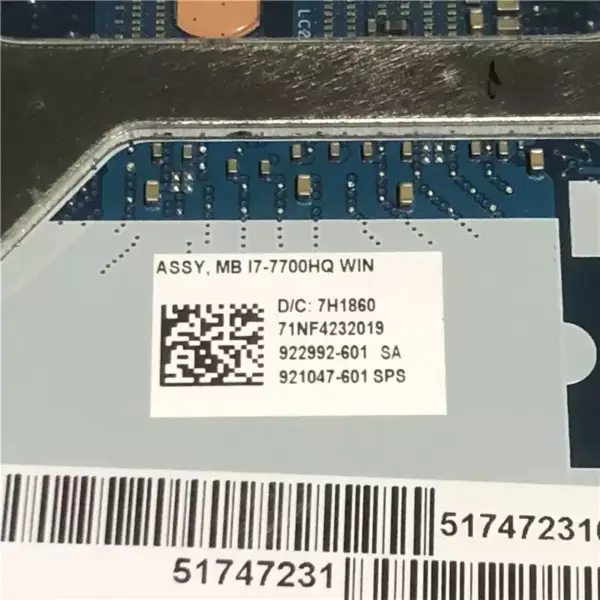 HP ZBook 15 G4 921048-001 921048-501 921048-601 LA-E161P Hauptplatine